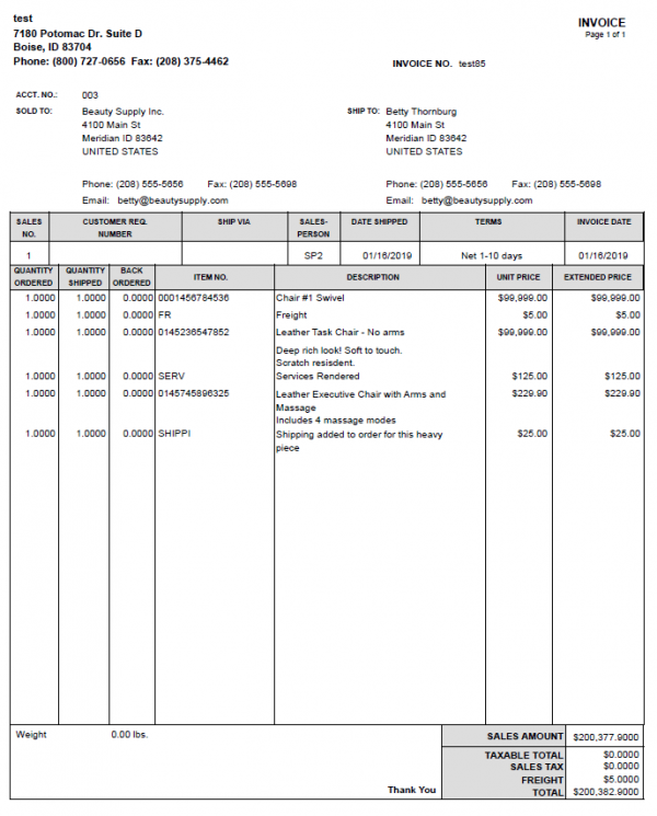 Sales Invoice