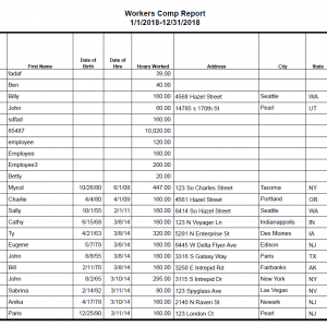 Workers Compensation Report